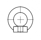 1 Stück Ringmuttern DIN 582 aus C15E, verzinkt - M 64